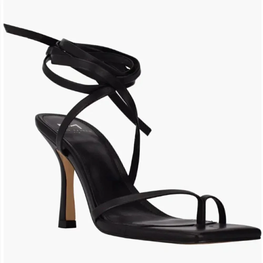 Marc Fisher LTD. Women's Dominic Ankle Tie High Heel Sandals - Size 8.5 - Picture 1 of 8